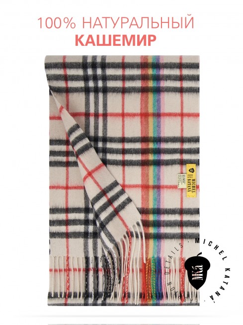 Длиный Шарф из мягчайшего 100% КАШЕМИРА (Twill) из пряжи средней тяжести ПЕСНЬ УТРЕННЕГО ПРИЛИВА FTW.C120_CASH-11/LATE.ROUGE